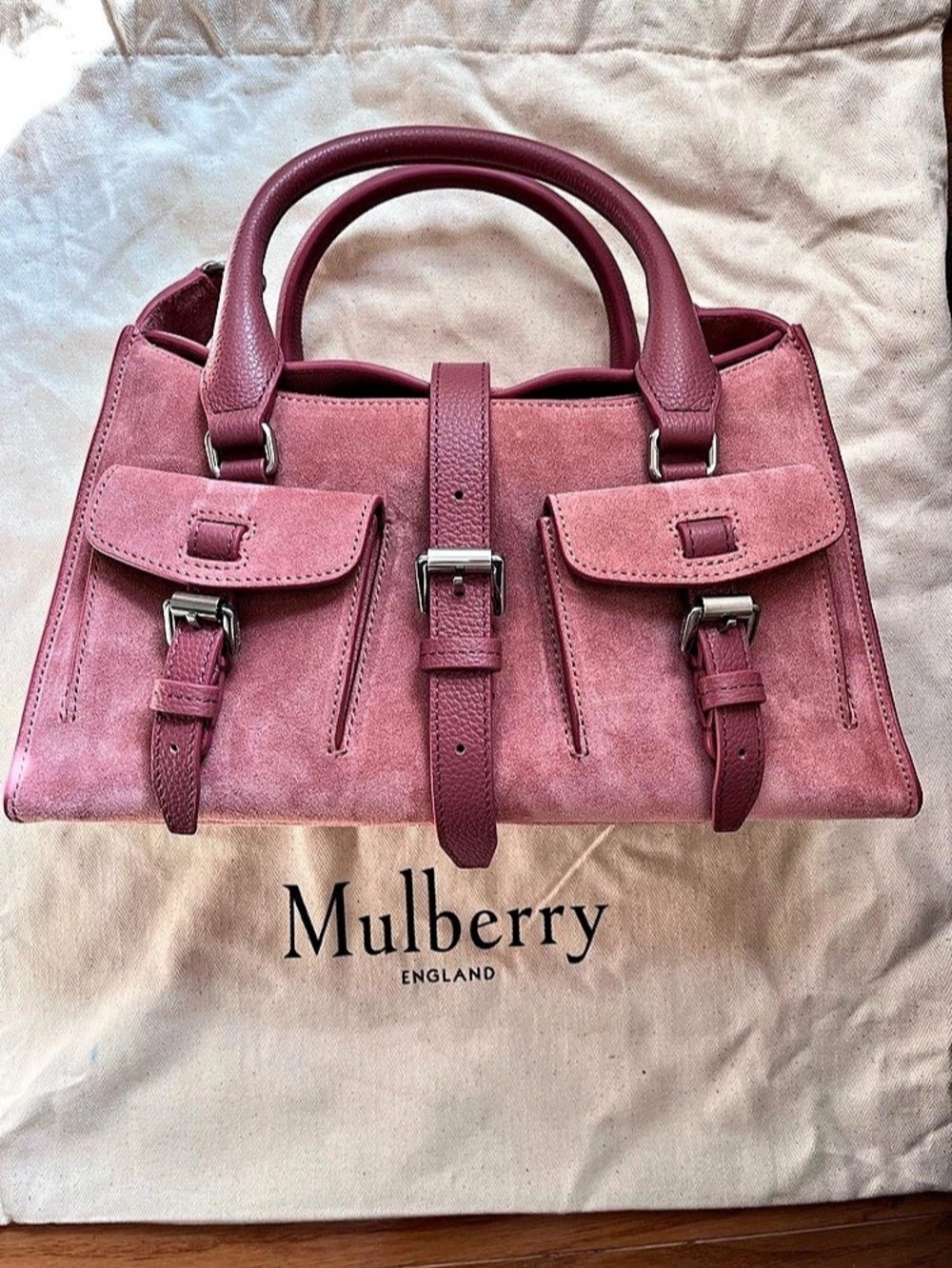 Mulberry Small Roxanne Pink Scrumpy Suede - Picture 1 of 7